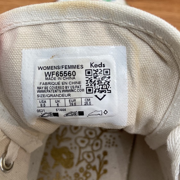 KEDS Menagerie Embroidered Triple Kick Sneaker Rifle Paper Co Women’s Size 8 1/2 - Picture 10 of 13